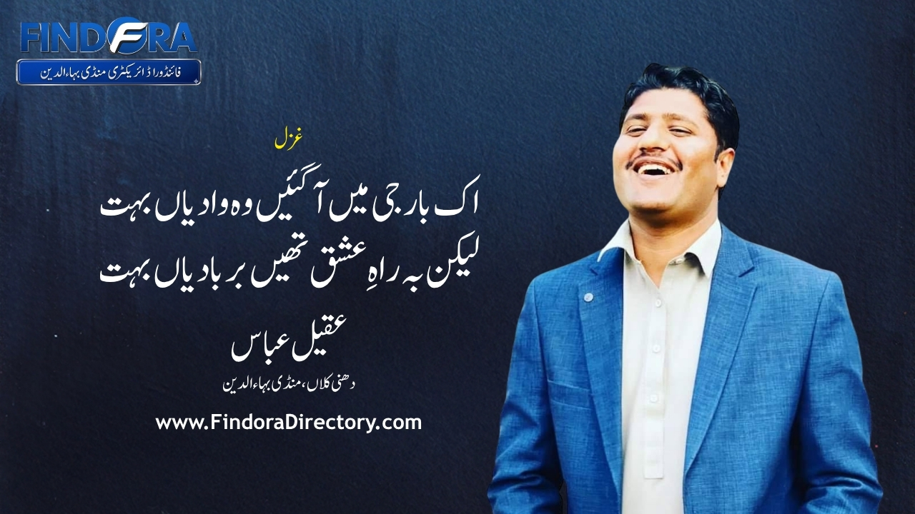 اک بار جی میں آگئیں وہ وادیاں بہت | غزل | عقیل عباس