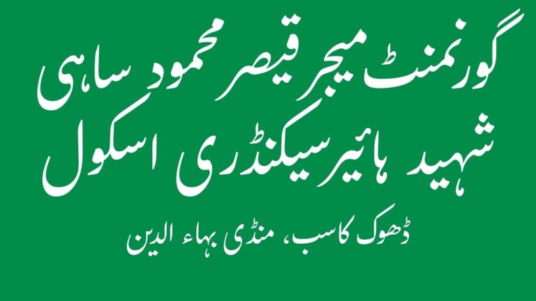 ڈھوک کاسب، منڈی بہاء الدین 768x432